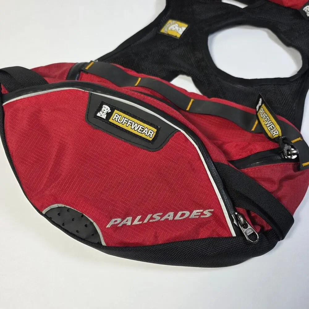 Ruffwear Palisades Dog Pack Small Red Saddlebags Hydration System No Harness
